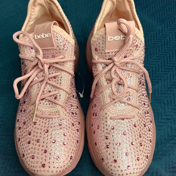 Bebe Leyla Glitter Sneakers Pink women’s size 6 new with tag! - Picture 4 of 5